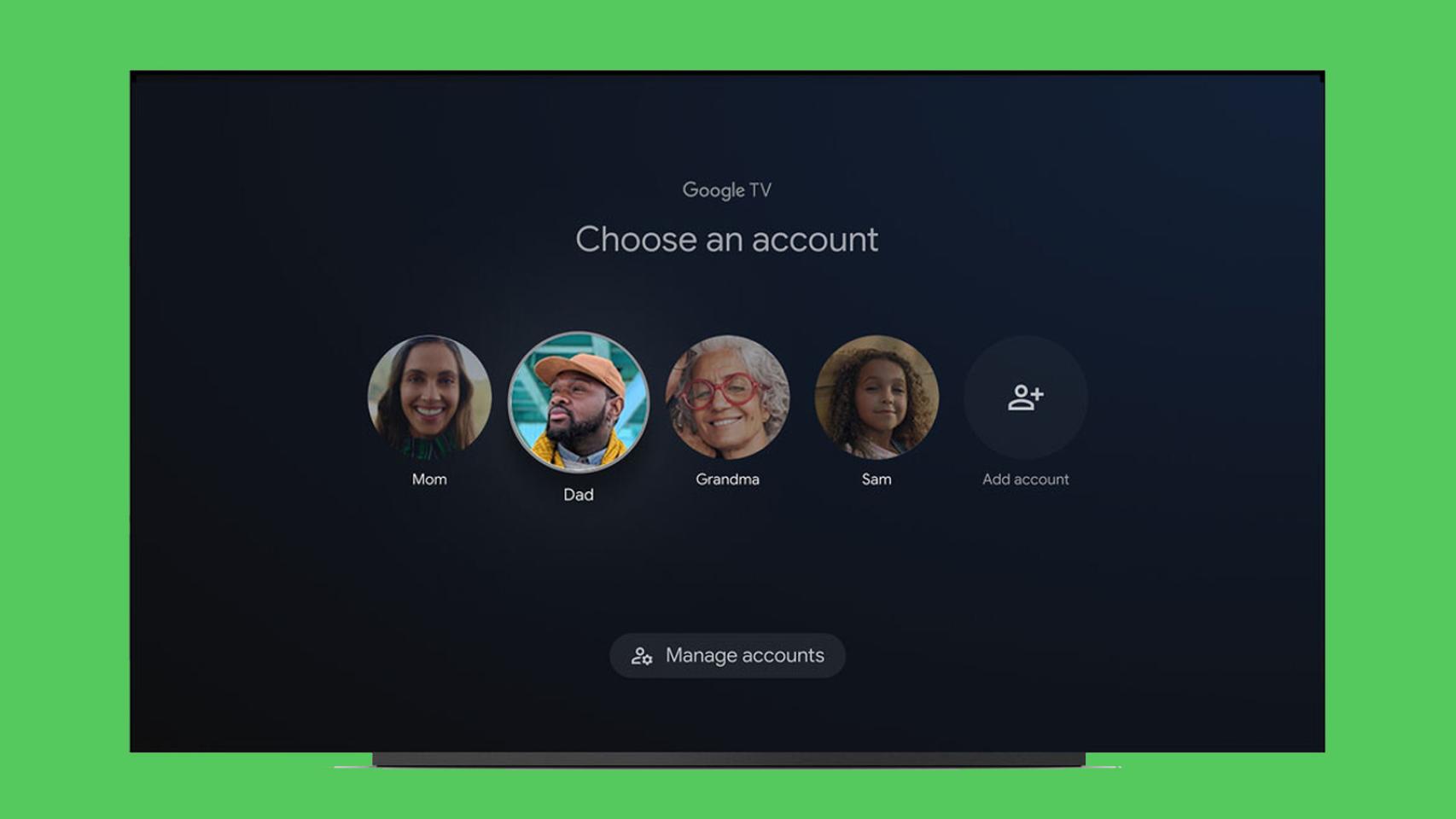 Crea nuevos usuarios en Google TV
