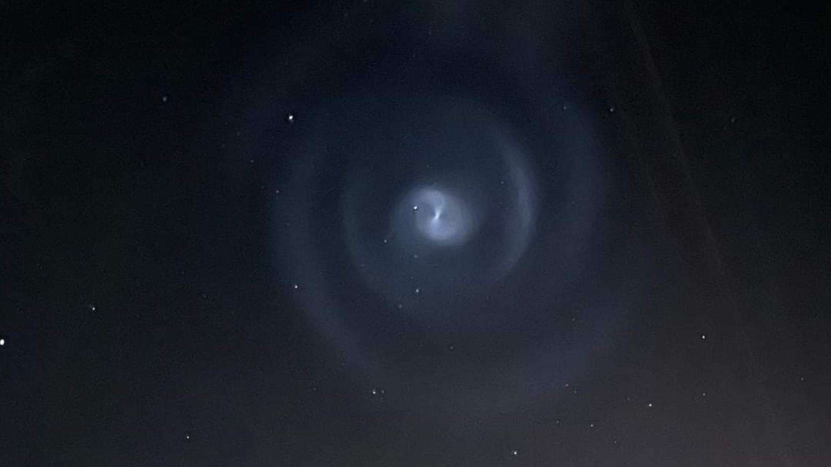 Espiral captada en el cielo.