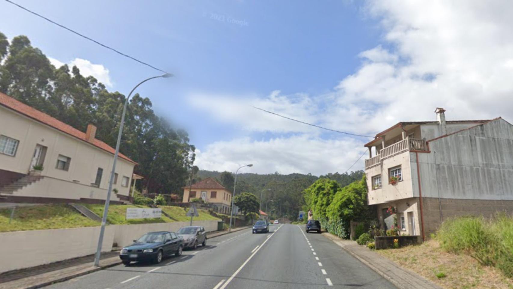 N-550 a su paso por el municipio de Barro, en Pontevedra.