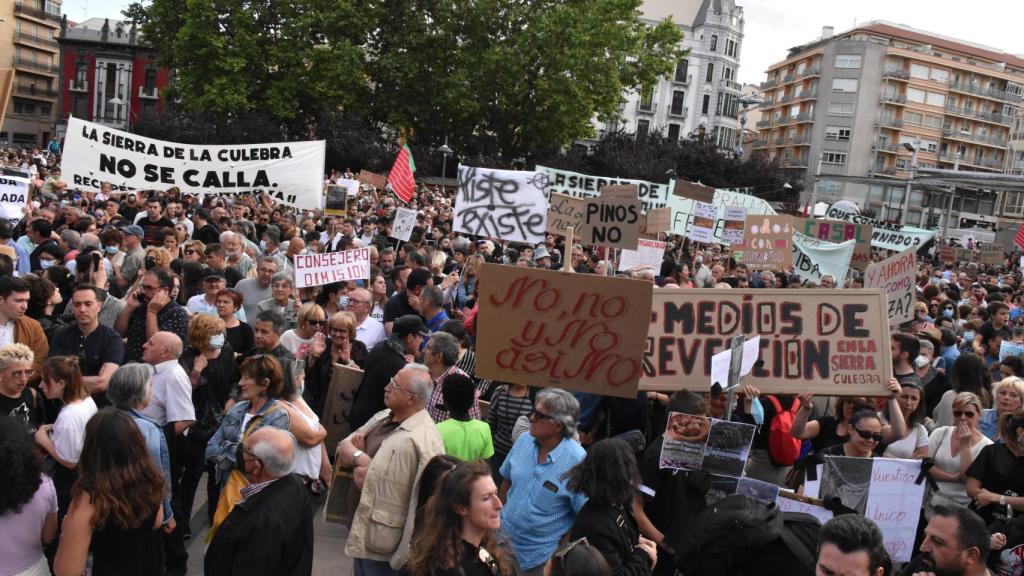 Manifestación por la Sierra de la Culebra en Zamora en 2022
