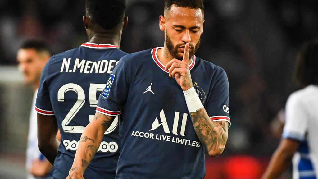 Neymar Jr., en un partido del PSG de la temporada 2021/2022