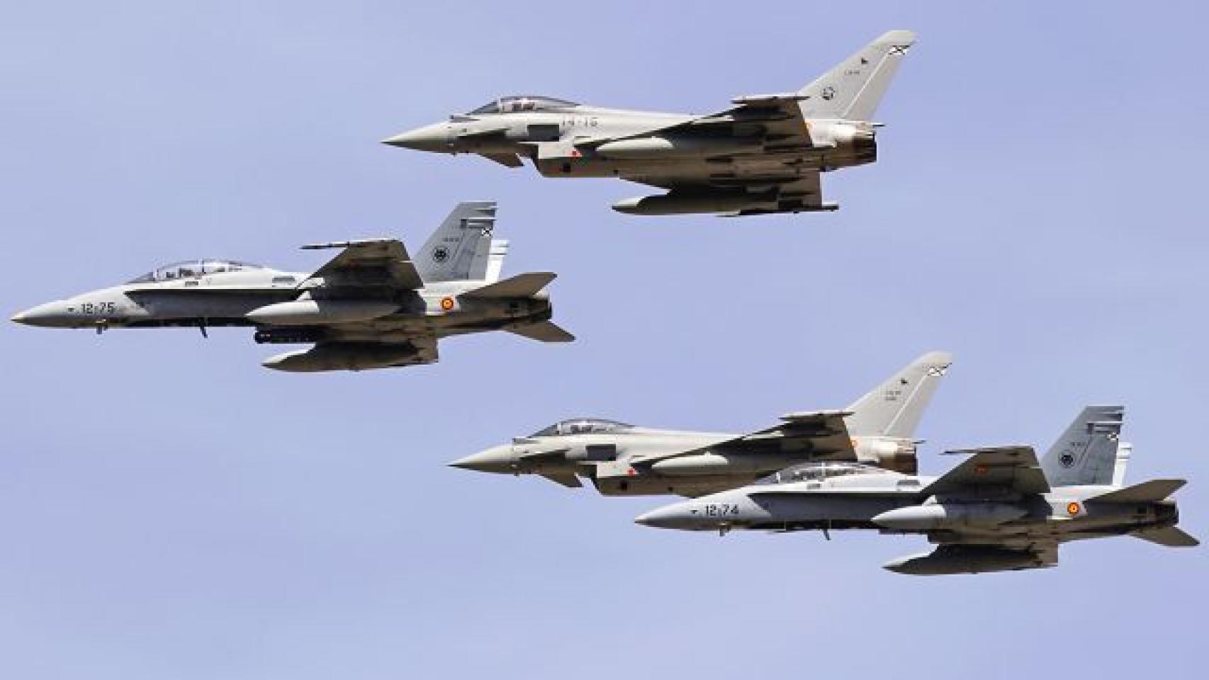 Flota de Eurofighter del Ejército del Aire.