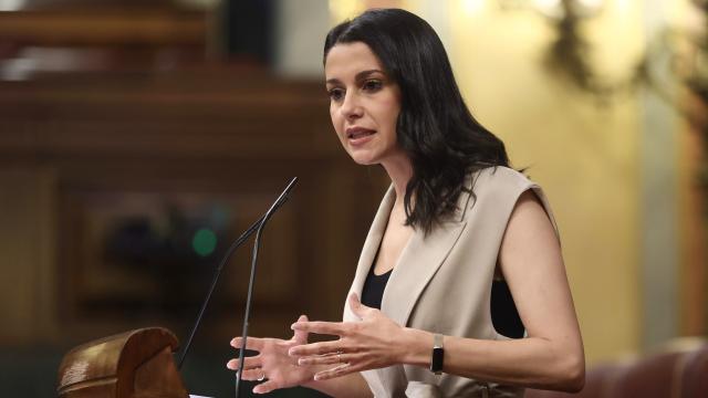 La líder de Ciudadanos, Inés Arrimadas, en el Congreso de los Diputados.