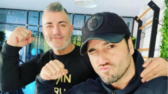 David Bustamante con su preparador físico en una imagen de Instagram.