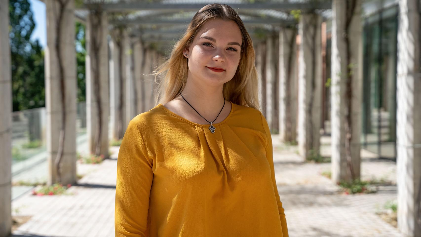 Anastasiia Hrynzovska, refugiada ucraniana