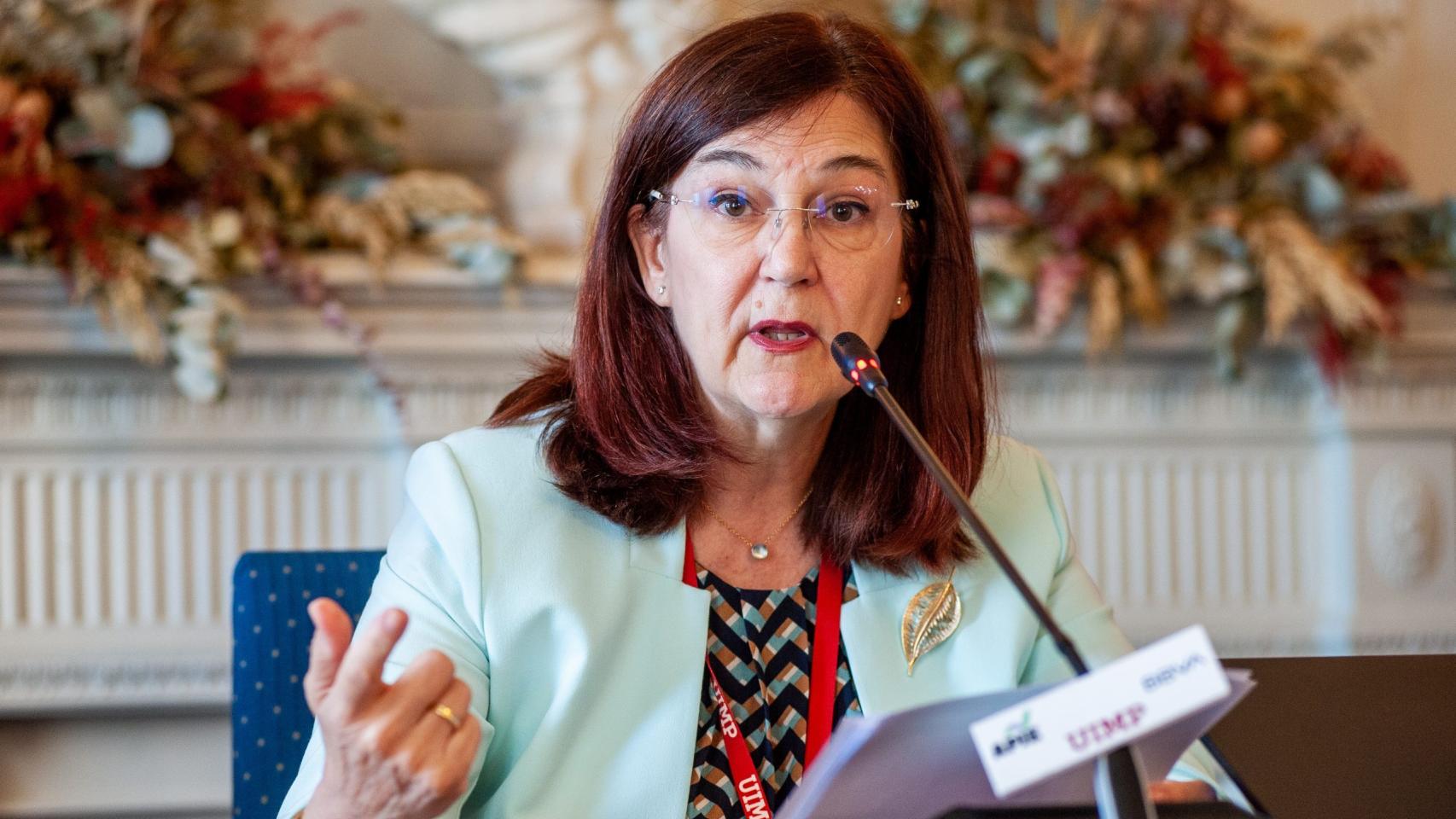 Cani Fernández, presidenta de la CNMC, durante su intervención en el curso de la Apie.