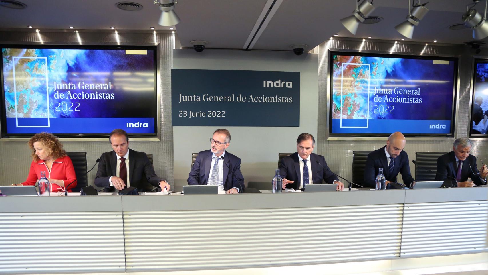 Imagen de la junta general de accionistas de Indra celebrada el 23 de junio de 2022.