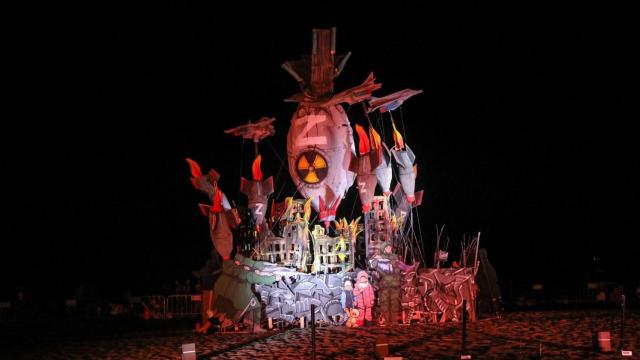 El júa de un bombardeo ruso.