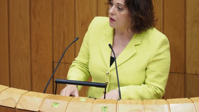 La diputada del PSdeG Begoña Rodríguez Rumbo en el Parlamento.