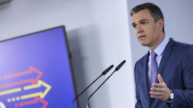 Pedro Sánchez tras el Consejo de Ministros extraordinario de este sábado.