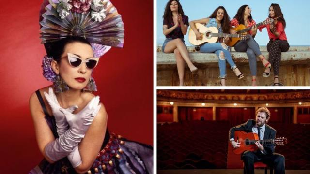 Un collage con Martirio, Las Migas y Dani de Morón.