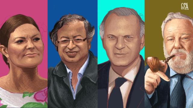 Victoria de Suecia, Gustavo Petro, Pedro Piqueras y José Luis Balbín.