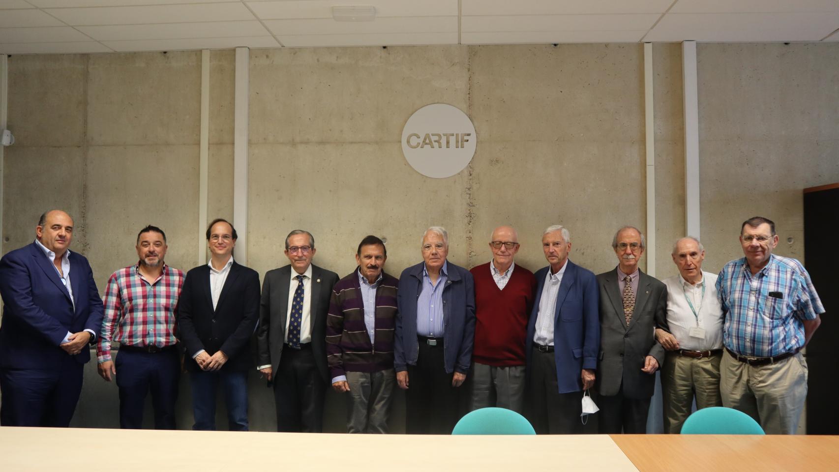Los miembros de la Comisión de Transportes del Colegio de Ingenieros Industriales, durante su estancia en Valladolid
