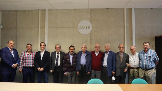 Los miembros de la Comisión de Transportes del Colegio de Ingenieros Industriales, durante su estancia en Valladolid