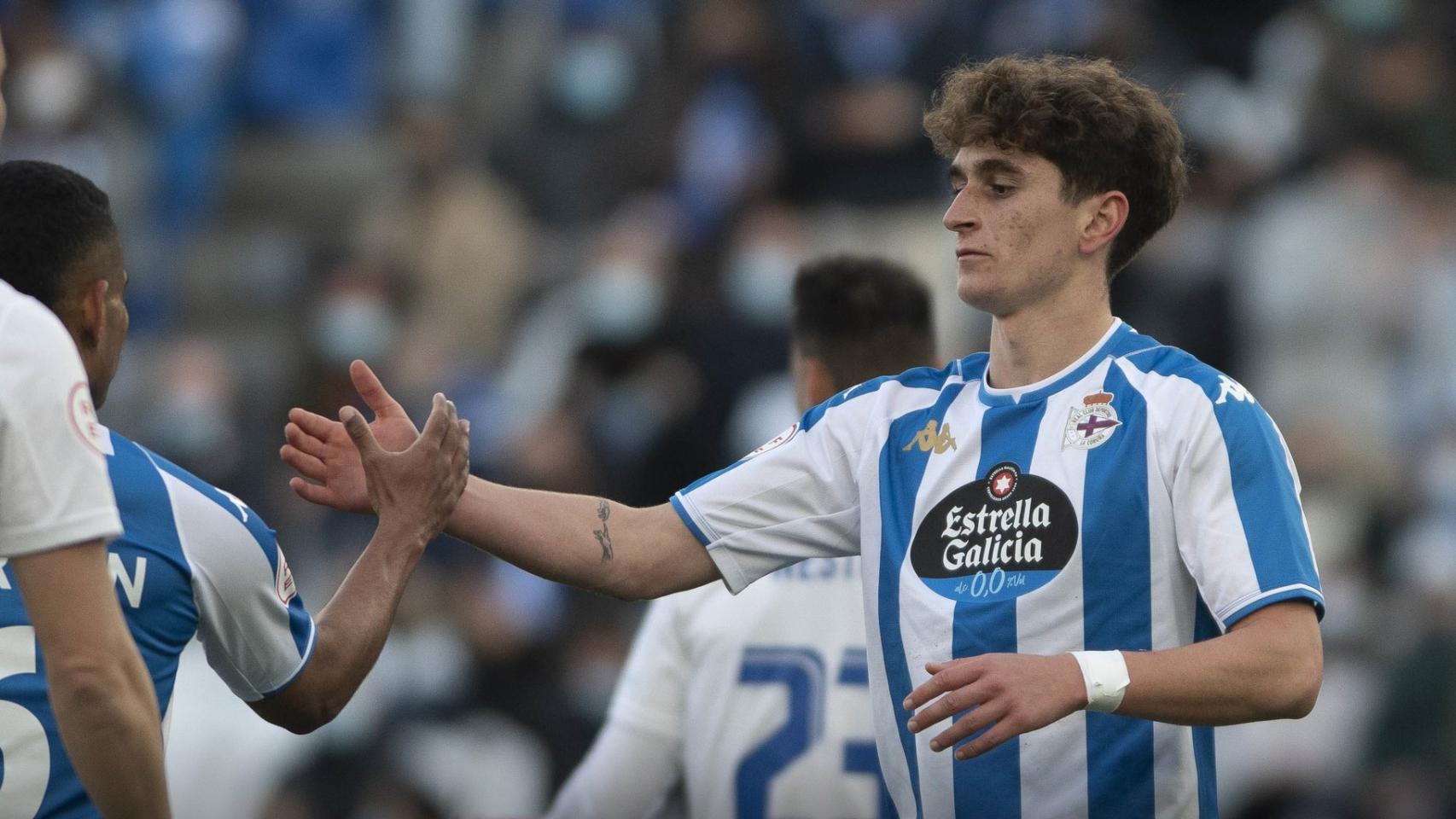 Noel López, en el Deportivo de la Coruña
