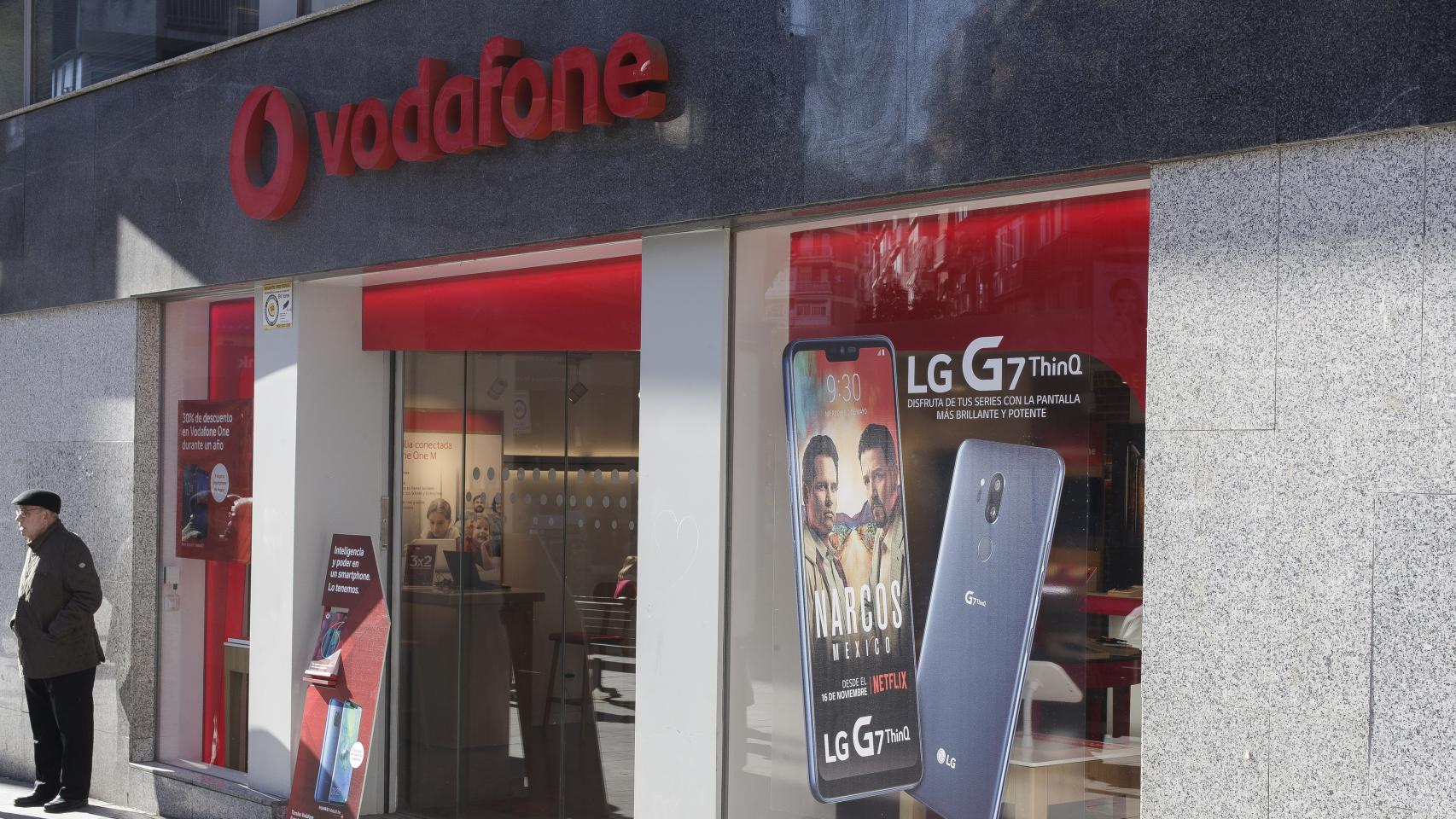 Imagen de una tienda de Vodafone.