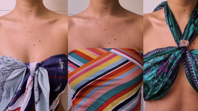 6 maneras de usar un pañuelo como top para reconciliarte este verano con el armario