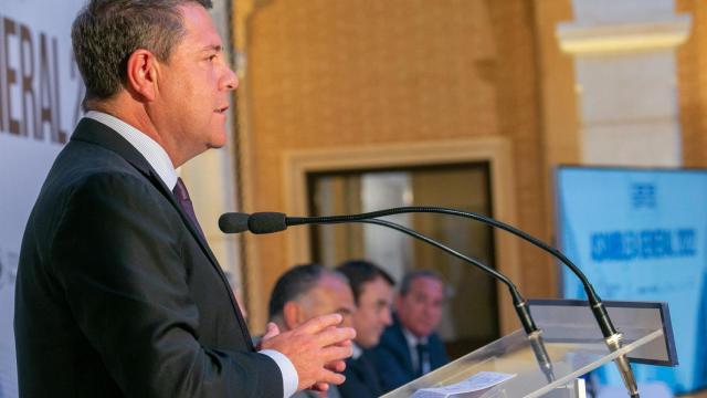 Emiliano García-Page, este martes durante la asamblea general de CEOE-Cepyme Cuenca