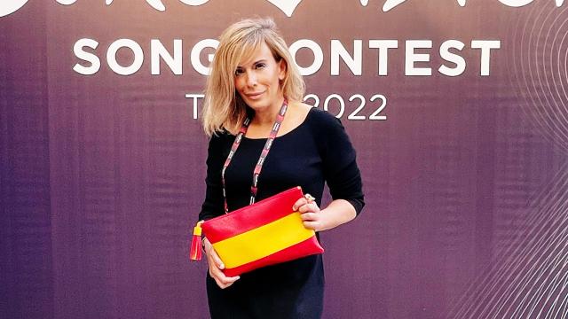 La dircom de RTVE, María Eizaguirre, en el Festival de Eurovisión.