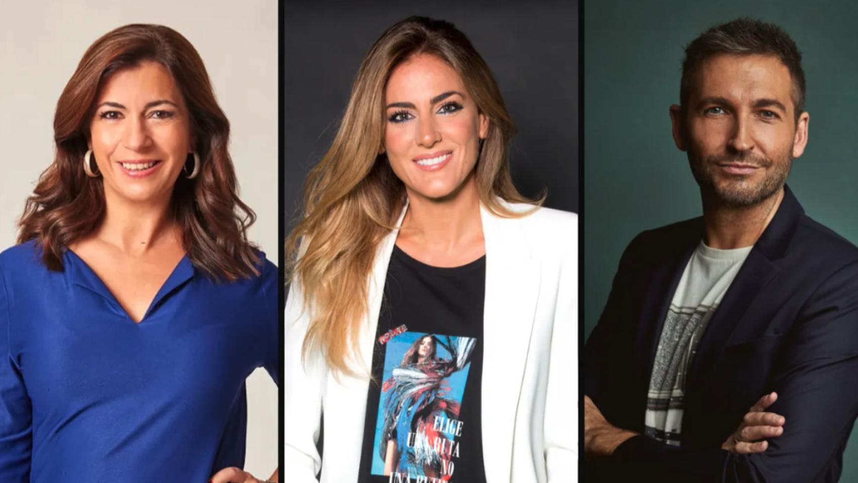 Marta González Novo, Frank Blanco y Verónica Dulanto.