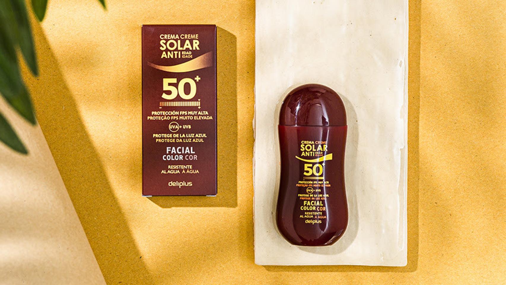La nueva crema facial de Mercadona protege del sol a la vez que aporta un punto de color.