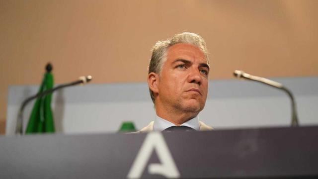El consejero de la Presidencia en funciones, Elías Bendodo, en rueda de prensa tras el Consejo de Gobierno.