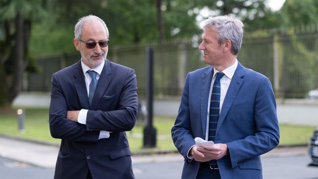 El presidente de la Xunta, Alfonso Rueda, y el presidente de Reganosa, Carlos Collantes.