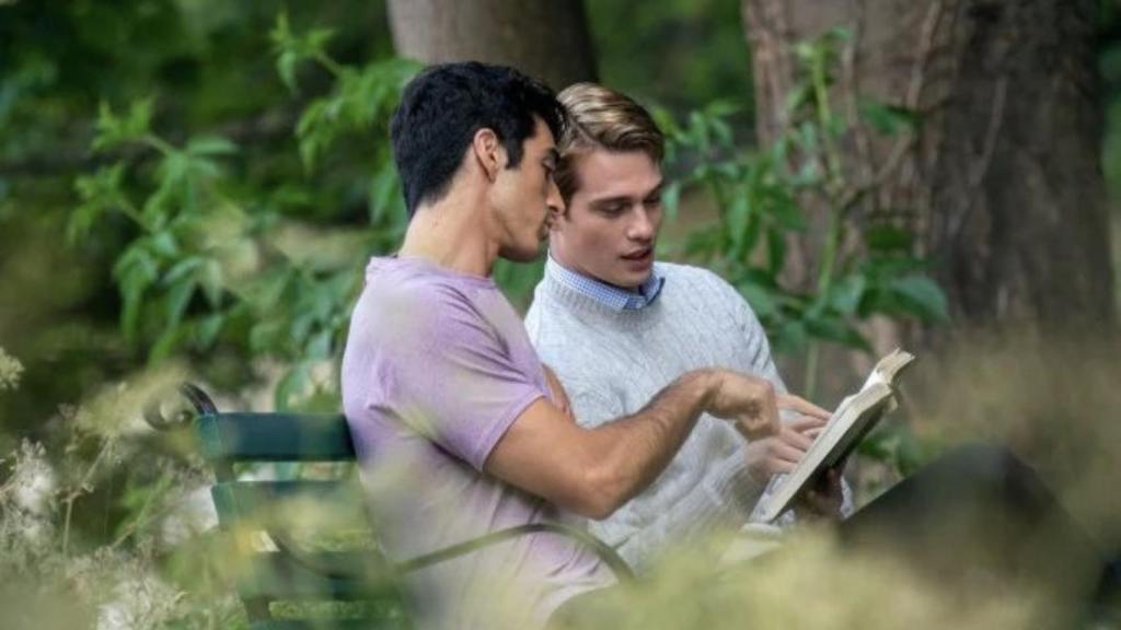 Una de las imágenes del rodaje de 'Rojo, blanco y sangre azul'.