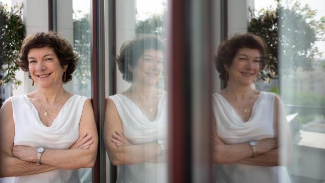 María Emilia Correa, durante la entrevista.