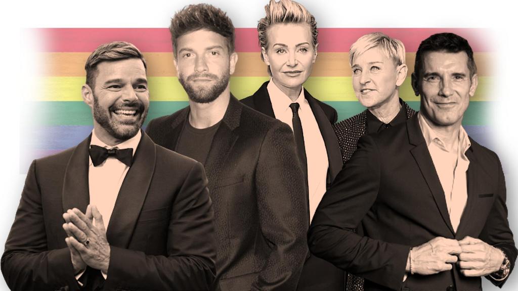 Ricky Martin, Pablo Alborán, Portia de Rossi y Ellen DeGeneres y Jesús Vázquez.