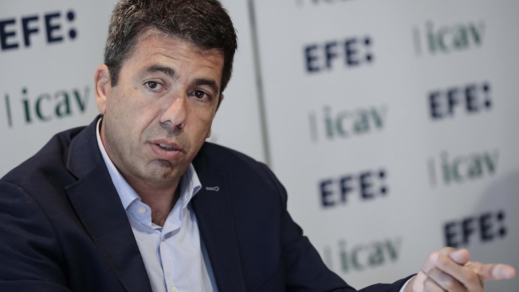 El presidente del PP en la Comunidad Valenciana, Carlos Mazón.