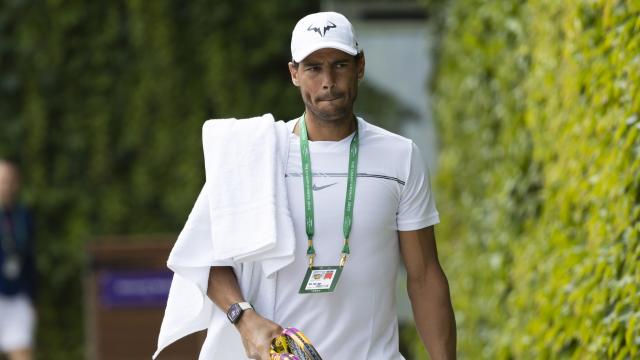 Rafa Nadal, en el All England Club de Wimbledon