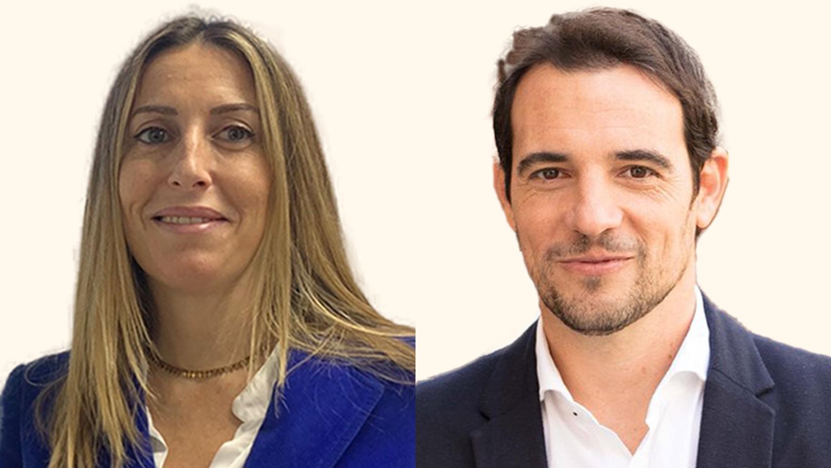 La edil del Ayuntamiento de Cáceres María Guardiola y el presidente del PP de Barcelona, Manu Reyes.