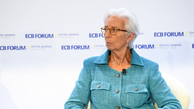 La presidenta del BCE, Christine Lagarde, durante el foro celebrado esta semana en la ciudad portuguesa de Sintra