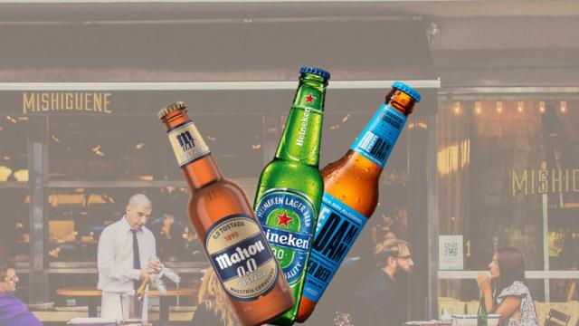 Montaje de cervezas sin alcohol.