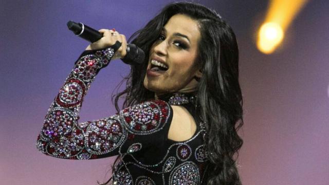 La cantante Chanel, durante su actuación en Eurovisión.