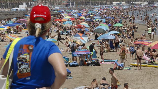 Aspecto que presentaba una playa valenciano el pasado fin de semana.