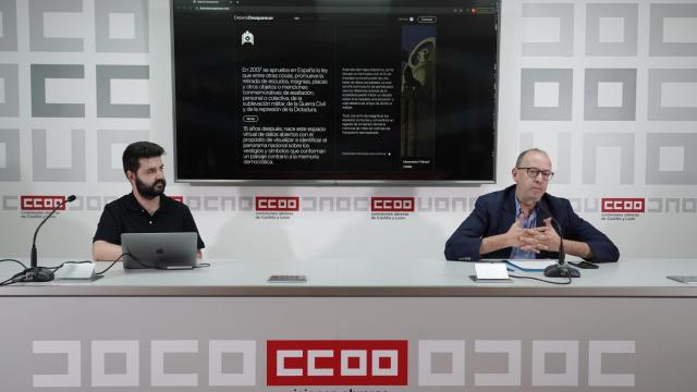 El presidente de la Fundación Jesús Pereda de CCOO de Castila y León, Ignacio Fernández Herrero, y Eduardo España, de Couple Studio