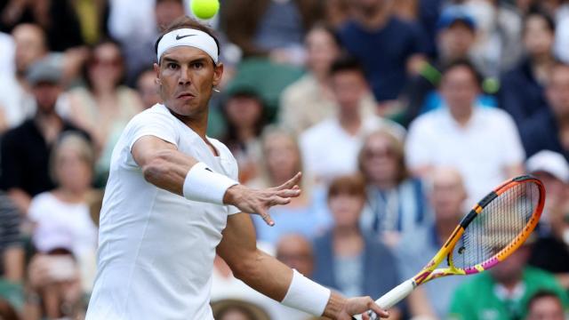 Nadal, durante los octavos de final de Wimbledon.