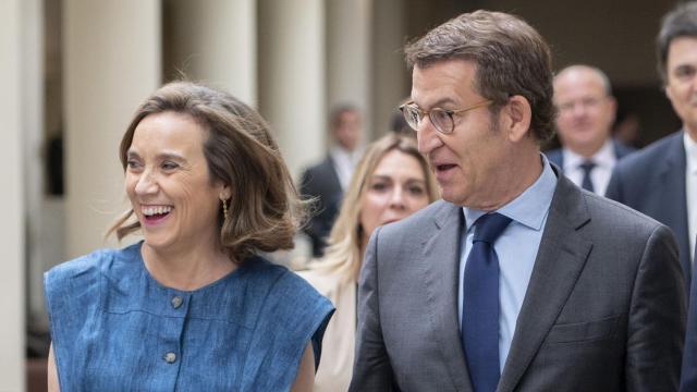 Cuca Gamarra y Alberto Núñez Feijóo, secretaria general y presidente del PP.