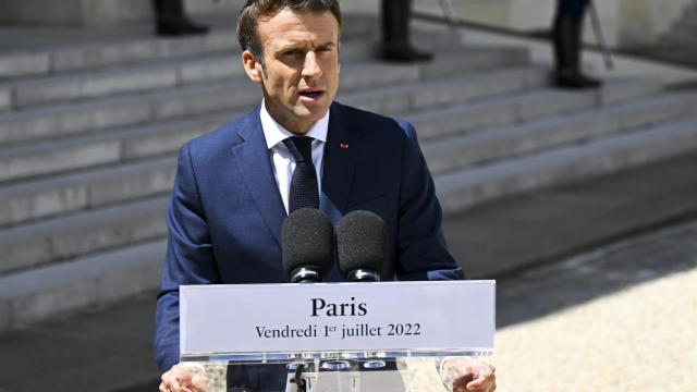 Emmanuel Macron, la semana pasada, en París.