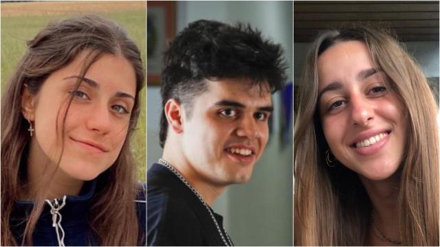 Patricia Adrados, Gabriel Plaza y Cristina Guasch, tres de los mejores expedientes en la Selectividad de 2022.