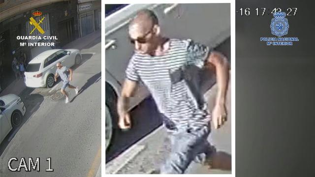 Imágenes de las cámaras de seguridad que captaron al presunto agresor