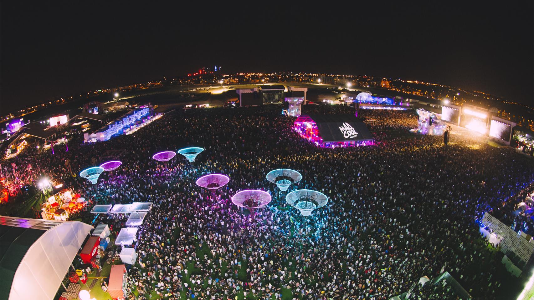 Ambiente nocturno en la última edición de Mad Cool, en Valdebebas en 2019