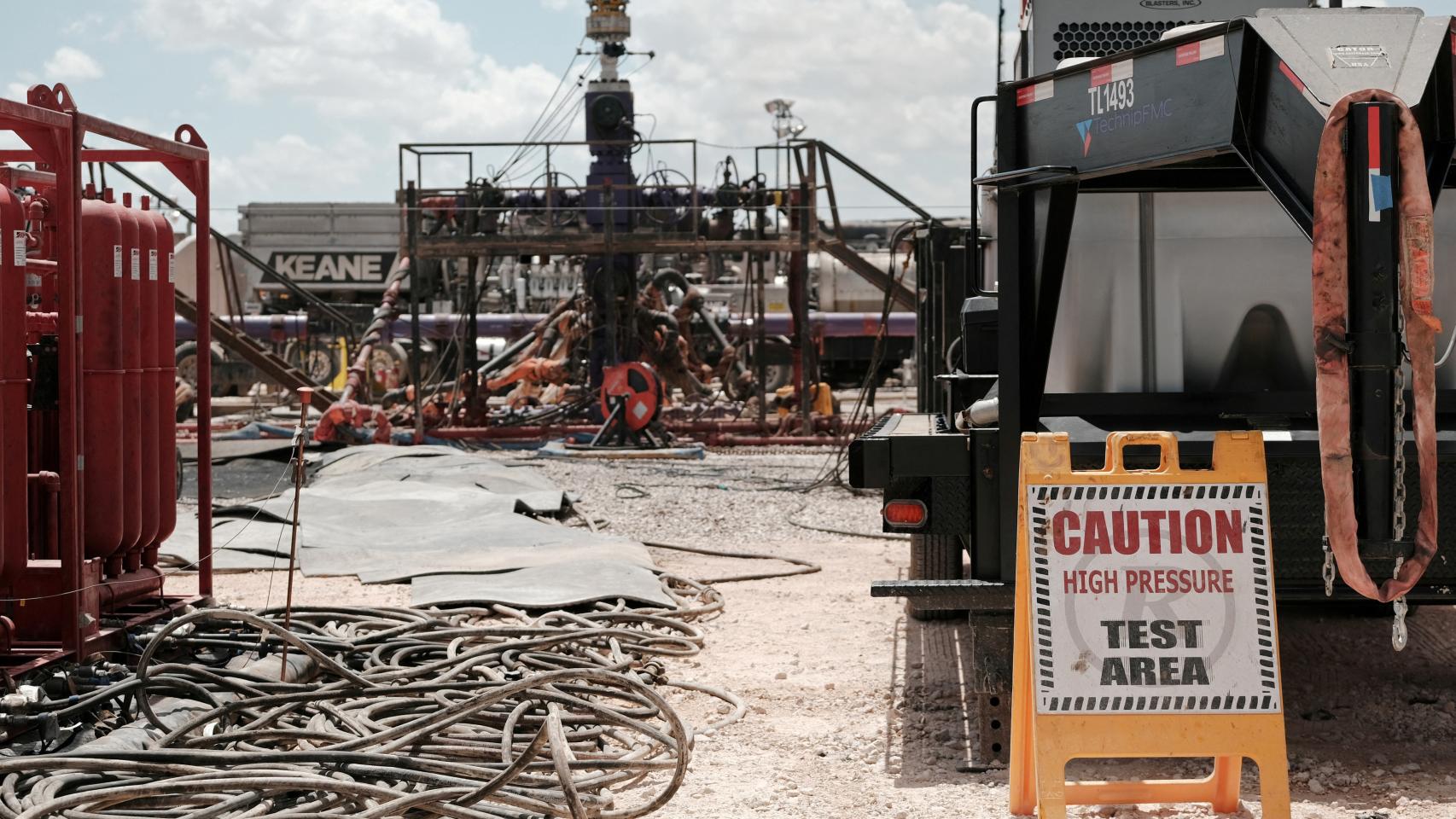Extracción de GNL mediante 'fracking' en Texas (Estados Unidos), a 22 de agosto de 2019.