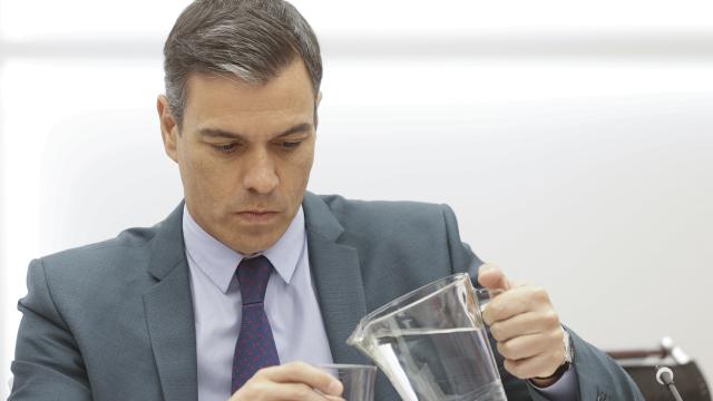 Pedro Sánchez, presidente del Gobierno, este lunes, en la Ejecutiva del PSOE.