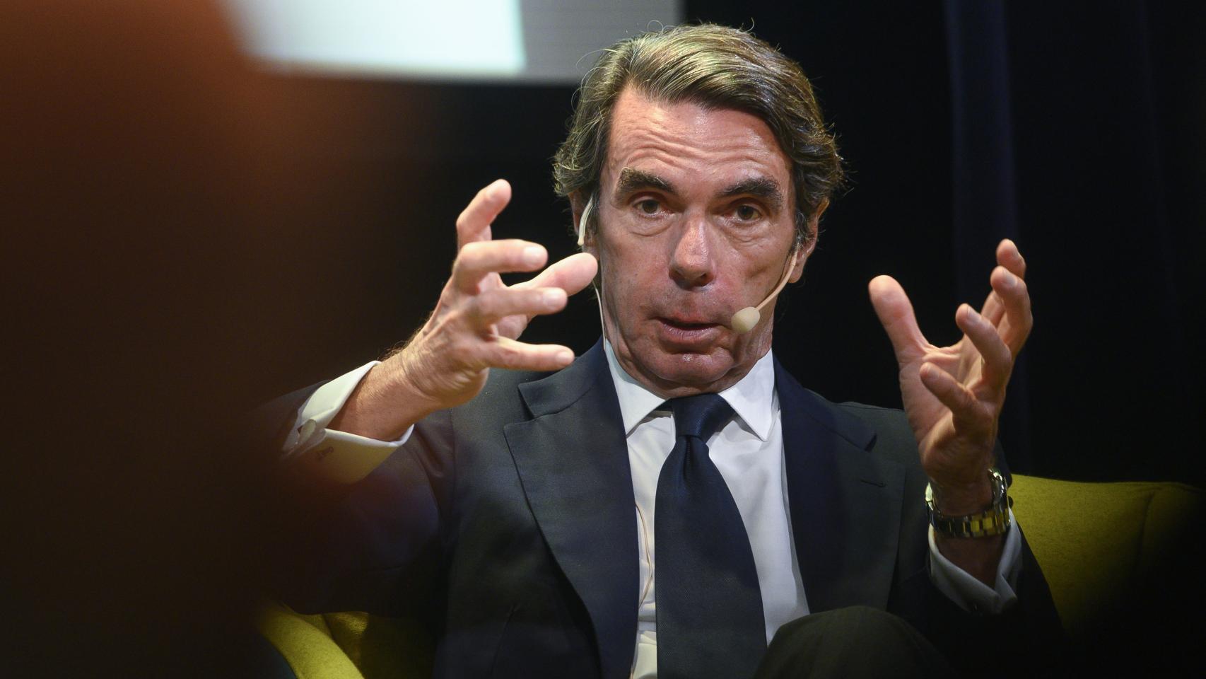 El expresidente del Gobierno José María Aznar, este martes en Santander.