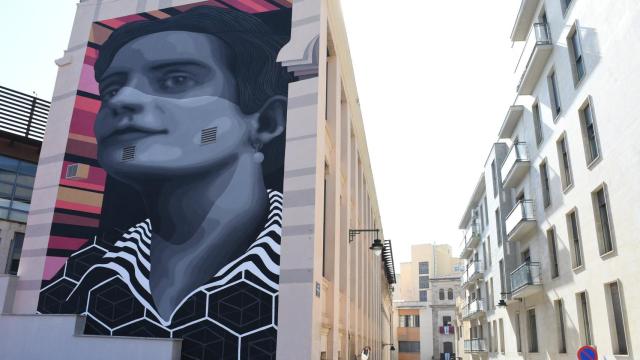 El mural de María Cegarra.