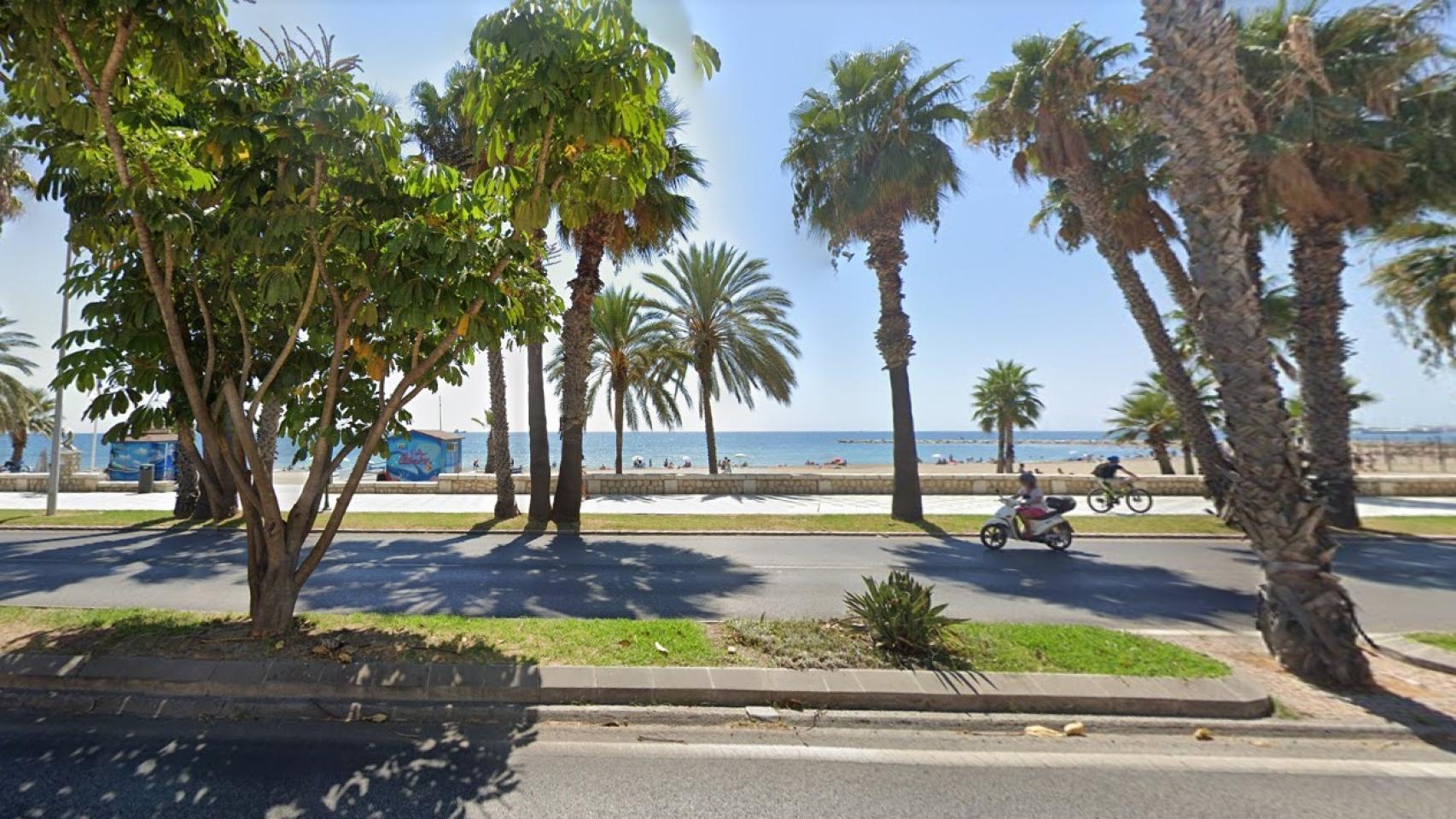 La playa de La Caleta, en Málaga.