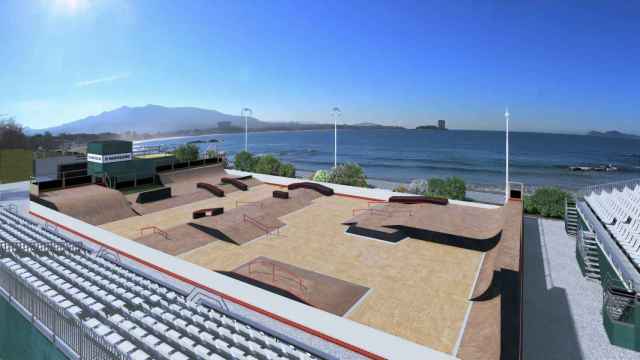 Infografía de la pista de skate de O Marisquiño en Samil.